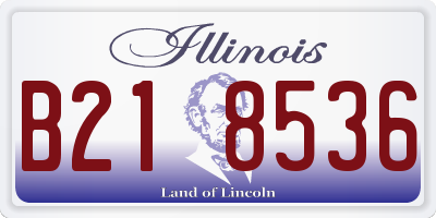 IL license plate B218536