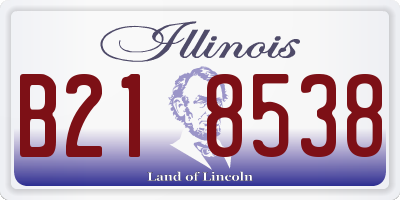 IL license plate B218538
