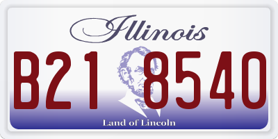IL license plate B218540