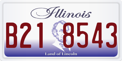 IL license plate B218543