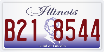IL license plate B218544