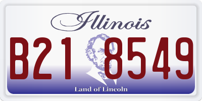 IL license plate B218549