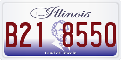 IL license plate B218550