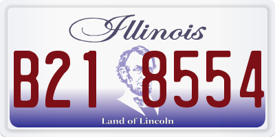 IL license plate B218554