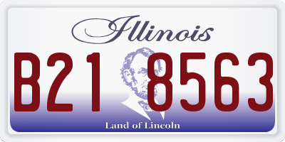 IL license plate B218563
