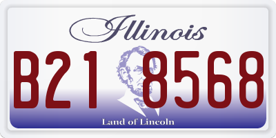 IL license plate B218568