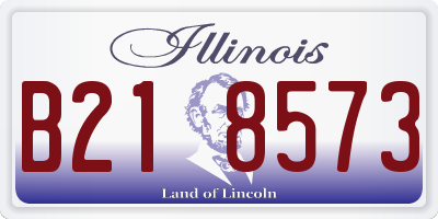 IL license plate B218573