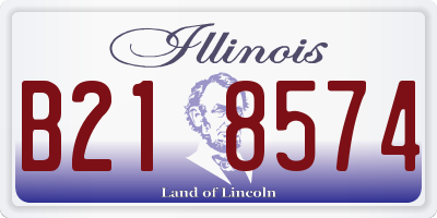 IL license plate B218574