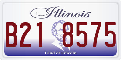 IL license plate B218575
