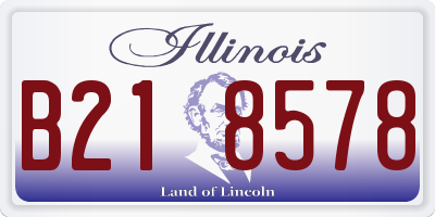 IL license plate B218578