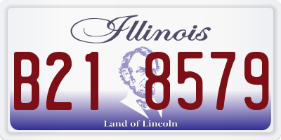 IL license plate B218579