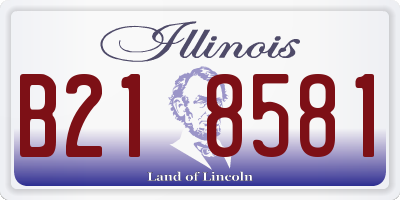 IL license plate B218581