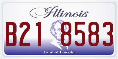 IL license plate B218583
