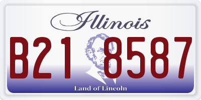 IL license plate B218587