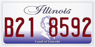 IL license plate B218592