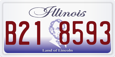 IL license plate B218593