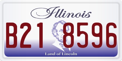 IL license plate B218596
