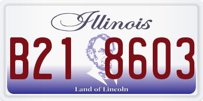 IL license plate B218603
