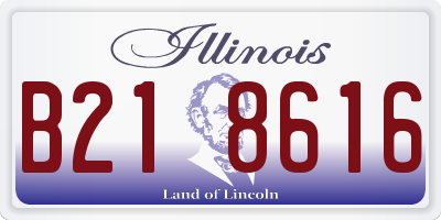 IL license plate B218616