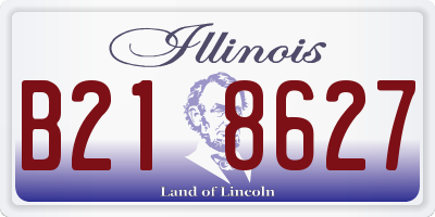 IL license plate B218627