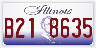 IL license plate B218635