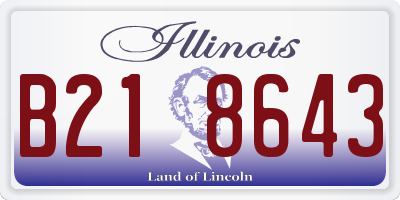 IL license plate B218643