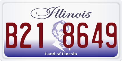 IL license plate B218649