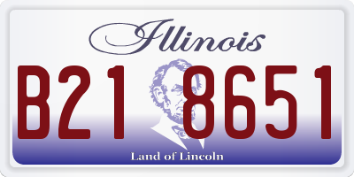 IL license plate B218651