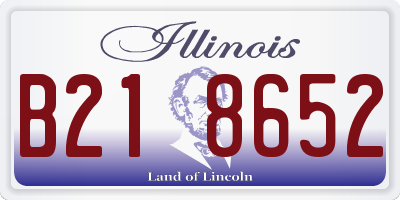 IL license plate B218652