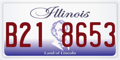 IL license plate B218653
