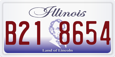 IL license plate B218654