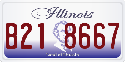 IL license plate B218667