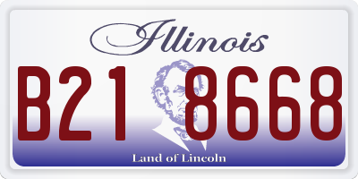 IL license plate B218668