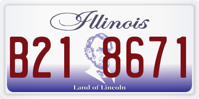 IL license plate B218671