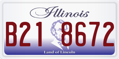 IL license plate B218672