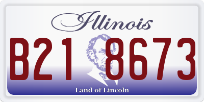 IL license plate B218673