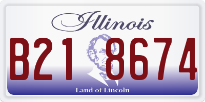 IL license plate B218674