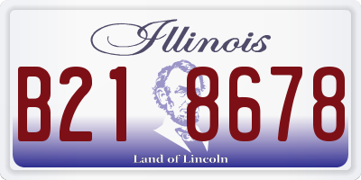 IL license plate B218678