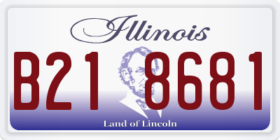 IL license plate B218681