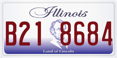 IL license plate B218684