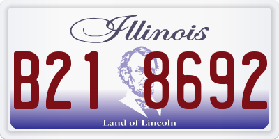 IL license plate B218692