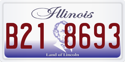 IL license plate B218693