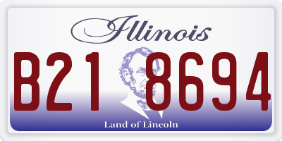 IL license plate B218694