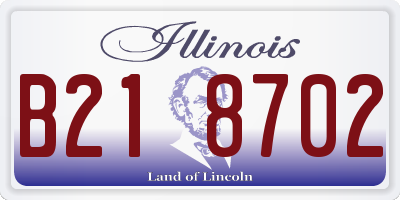 IL license plate B218702