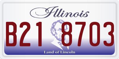 IL license plate B218703