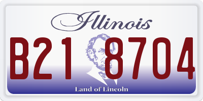 IL license plate B218704