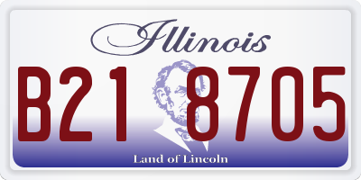 IL license plate B218705
