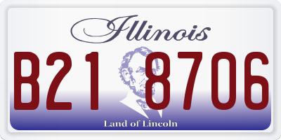 IL license plate B218706