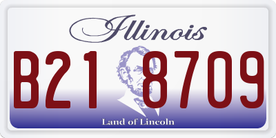 IL license plate B218709