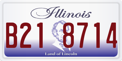 IL license plate B218714